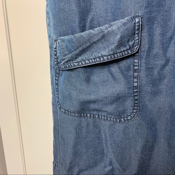 Women’s Fossil Double Pocket Denim Tank Dress - Picture 6 of 16